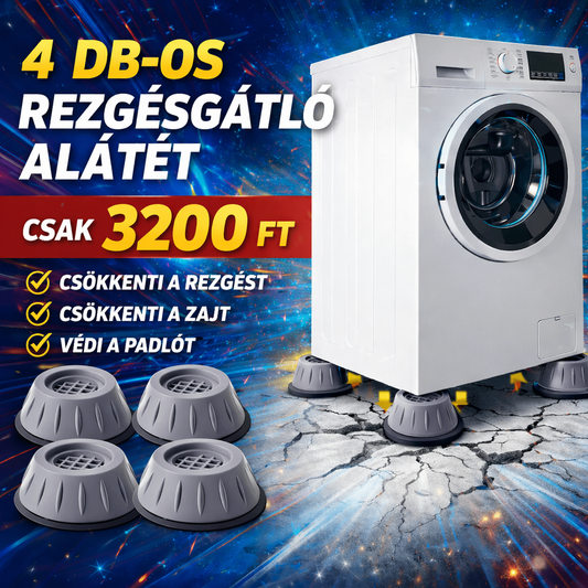 4 db-os antivibrációs lábtartó szett – Zajcsökkentő & Csúszásmentes