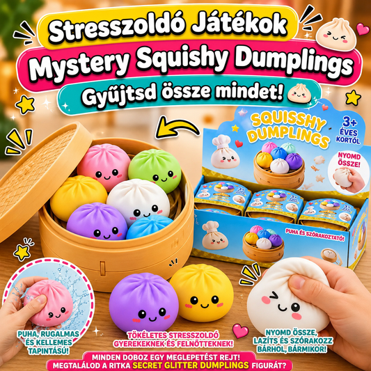 Mystery Squishy Dumpling Stresszoldó Játék – Gyűjtsd össze az összeset!