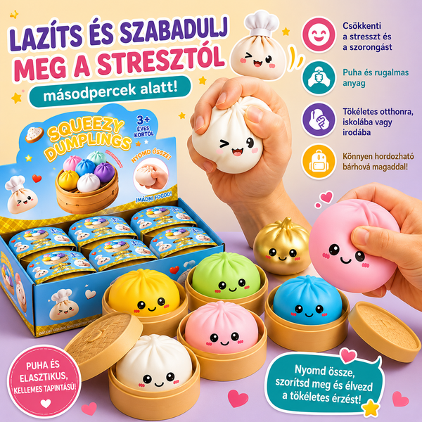 Puha Dumpling Antisztressz Gyűjthető Játék