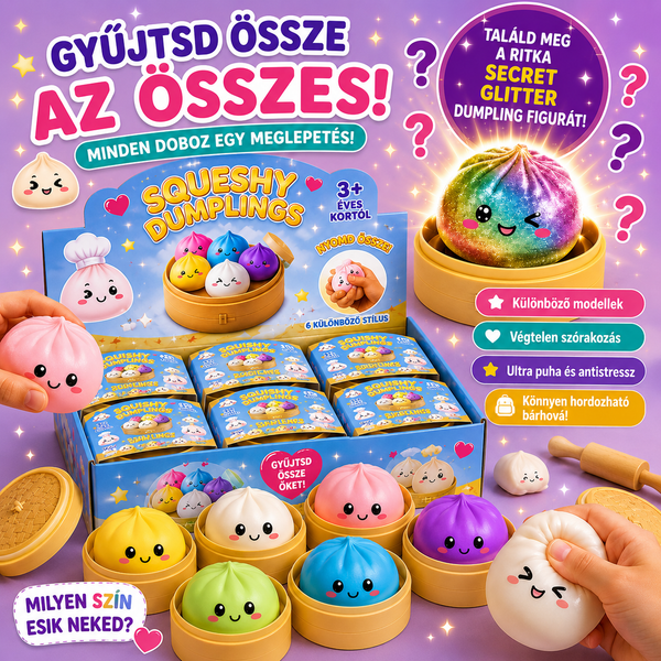 Puha Dumpling Antisztressz Gyűjthető Játék