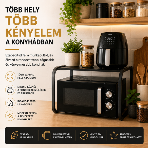 Praktikus Konyhai Mikrohullám Tartó Állvány
