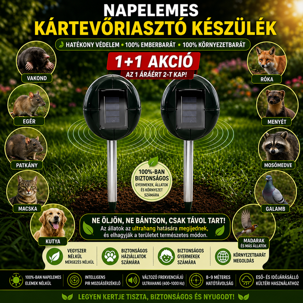 Napelemes Állatriasztó Pro