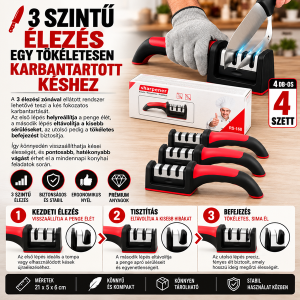 Konyhai Késélező Szett