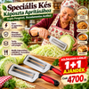 1+1 AJÁNDÉK – Speciális Rozsdamentes Acél Káposztaszeletelő Kés, Dupla Pengével – Gyors, Praktikus és Könnyen Használható!