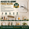 10 + 10 AJÁNDÉK Extra Erős Öntapadós Fali Akasztó Szett – Akár 10 kg Teherbírás, Fúrás Nélkül