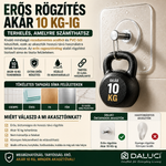 10 + 10 AJÁNDÉK Extra Erős Öntapadós Fali Akasztó Szett – Akár 10 kg Teherbírás, Fúrás Nélkül